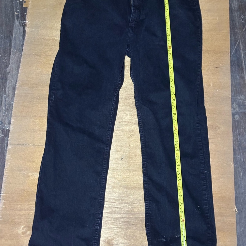 Riders Lee Women's Black Jeans Size 16 M Straight Leg Stretch Cotton Blend Denim
